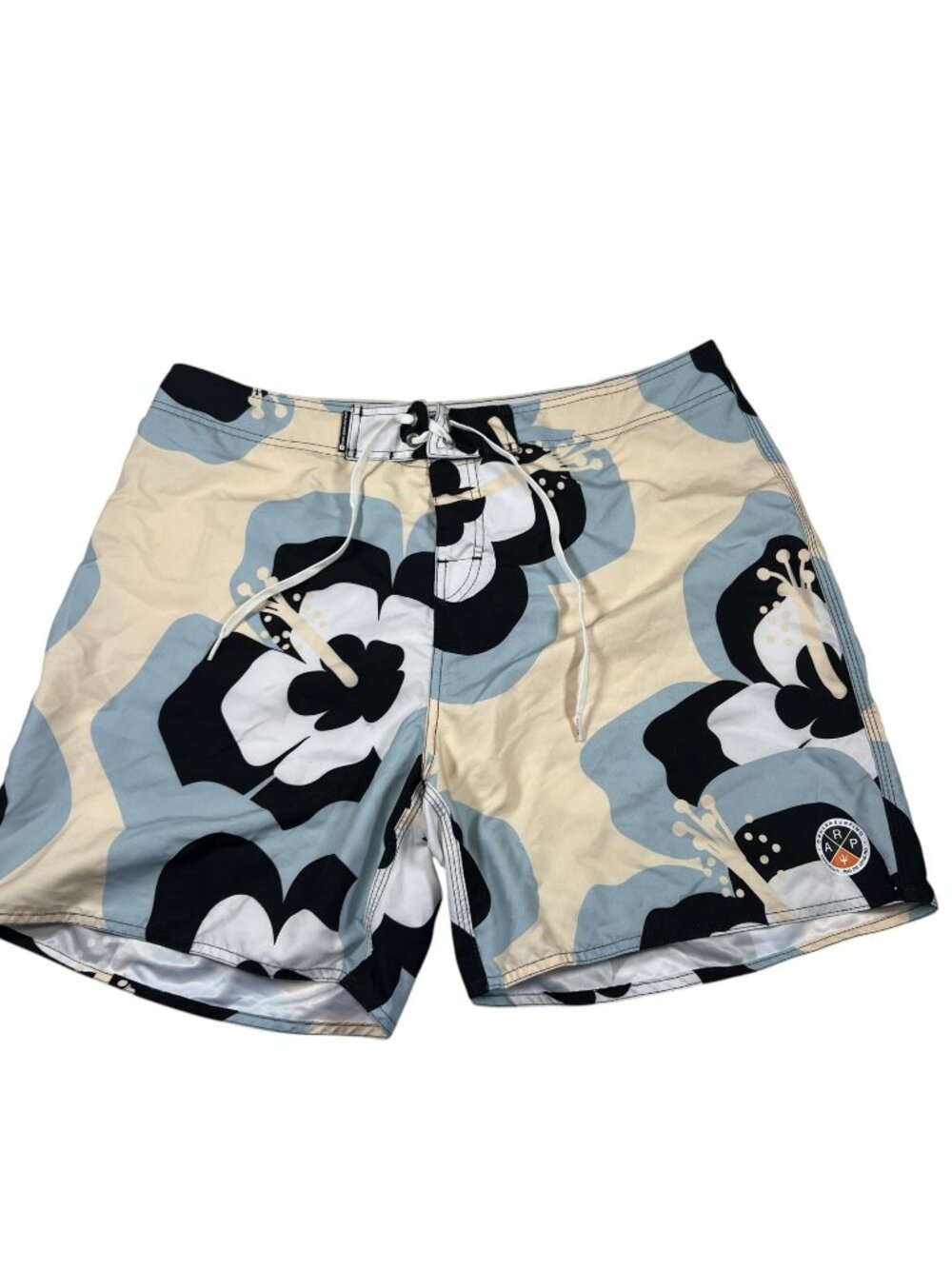 Osklen Surfing Mens Board Shorts Size 36 Floral Pattern Swim Trunks 7"